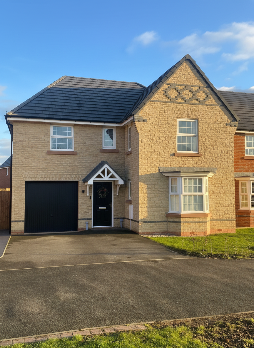 Full house transformation with complete stone cladding applied