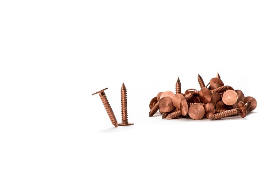 Copper Clout Nails installed
