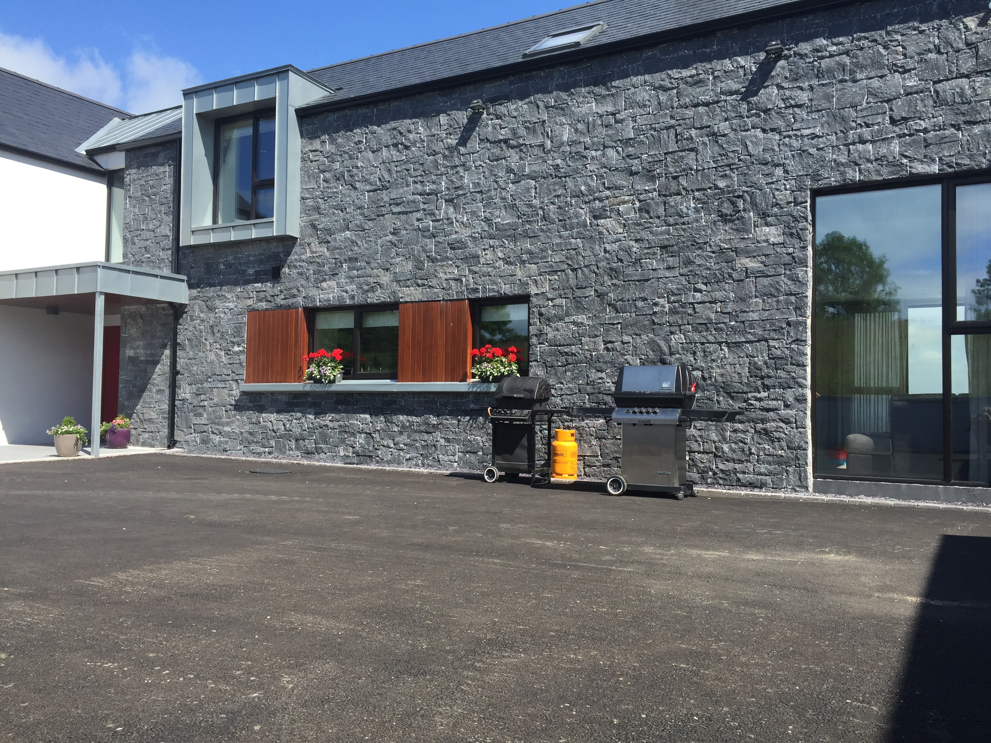 Blue Limestone installed